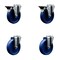 Service Caster 5'' Solid Poly Wheel Swivel Bolt Hole Caster Set with 2 Posi Lock Brakes, 4PK SCC-BH20S514-SPUS-PLB-2-S-2 - alternate 1